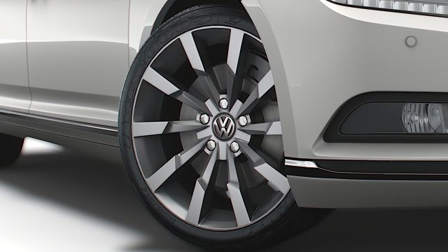 VW Passat Highline B8 2019 wheel 3D मॉडल .c4d .max .obj .3ds .fbx .stl .blend 