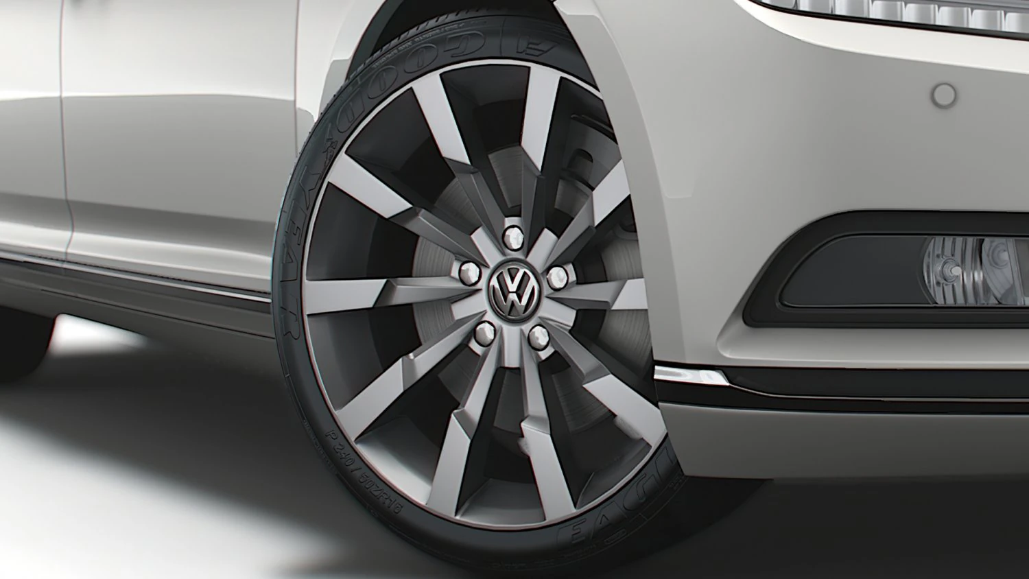 VW Passat Highline B8 2019 wheel 3D Model .c4d .max .obj .3ds .fbx .stl .blend 