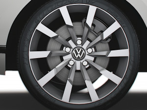 VW Passat Highline B8 2019 wheel 3D मॉडल
