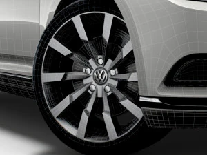 VW Passat Highline B8 2019 wheel 3D Model
