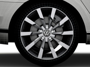 VW Passat Highline B8 2019 wheel 3D मॉडल