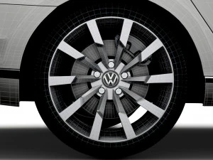 VW Passat Highline B8 2019 wheel 3D Model