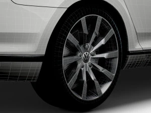 VW Passat Highline B8 2019 wheel 3D Model