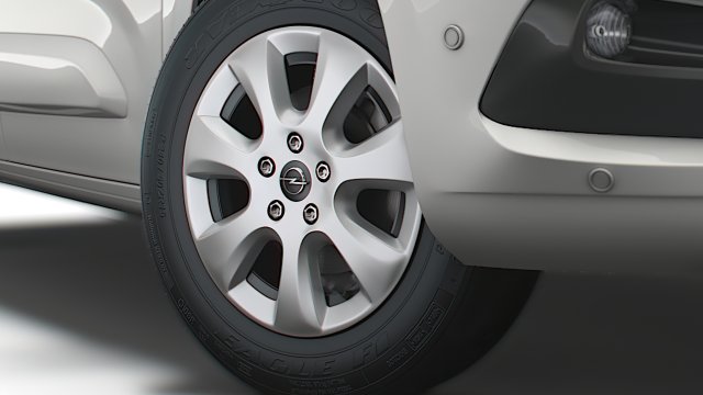 Opel Combo Limited Edition Van 2021 wheel 3D Модель .c4d .max .obj .3ds .fbx .stl .blend 