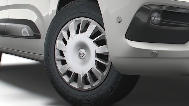 Opel Combo Sportive Van 2021 wheel 3D Model .c4d .max .obj .3ds .fbx .stl .blend 