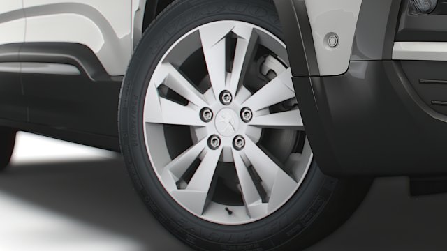 Peugeot Rifter 2020 wheel Modello 3D .c4d .max .obj .3ds .fbx .stl .blend 