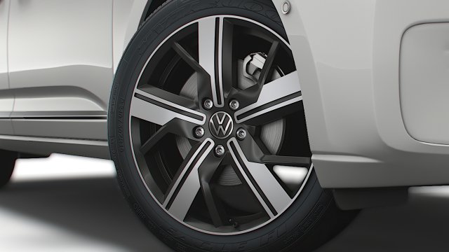 Volkswagen Caddy Life 2021 wheel Modello 3D .c4d .max .obj .3ds .fbx .stl .blend 
