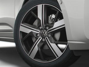 Volkswagen Caddy Life 2021 wheel Model 3D