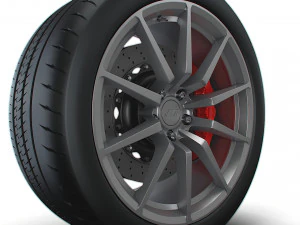 American Muscle Gt350 wheel 3D Model