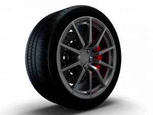 American Muscle Gt350 wheel 3D Model