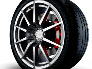 American Muscle Gt350 wheel 3D Model