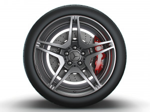 AMG iv twin spoke wheel 3D Model