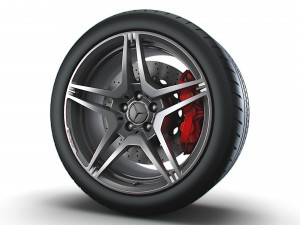 AMG iv twin spoke wheel 3D Model