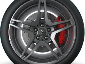 AMG iv twin spoke wheel 3D Model
