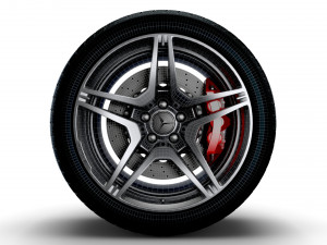 AMG iv twin spoke wheel 3D Model