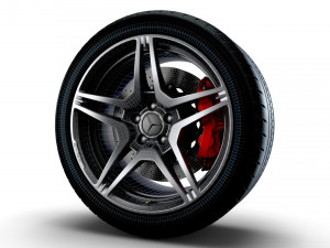 AMG iv twin spoke wheel 3D Model