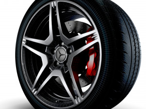 AMG iv twin spoke wheel 3D Model