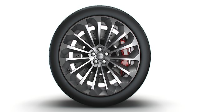 Audi E Tron wheel 3D Model .c4d .max .obj .3ds .fbx .stl .blend 