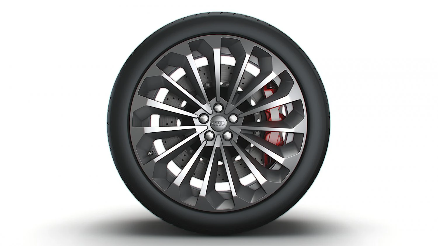 Audi E Tron wheel 3D Model .c4d .max .obj .3ds .fbx .stl .blend