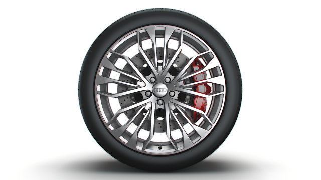 Audi R8 RS wheel 3D Model .c4d .max .obj .3ds .fbx .stl .blend 