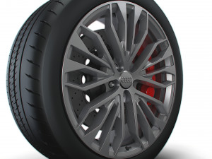 Audi R8 RS wheel 3D Model