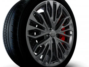 Audi R8 RS wheel 3D Model