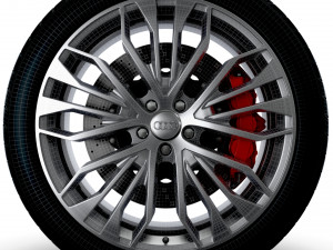 Audi R8 RS wheel 3D Model