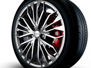 Audi R8 RS wheel 3D Model