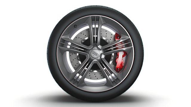 Audi R8 wheel 3D Model .c4d .max .obj .3ds .fbx .stl .blend 