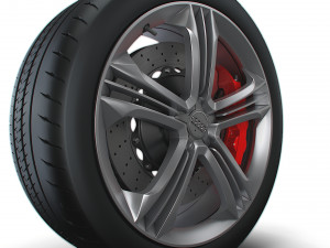 Audi R8 wheel 3D Model
