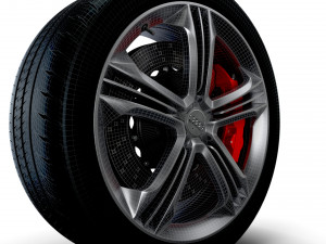 Audi R8 wheel 3D Model