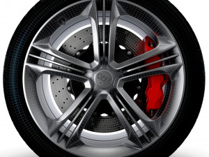 Audi R8 wheel 3D Model