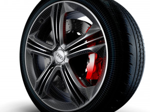 Audi R8 wheel 3D Model