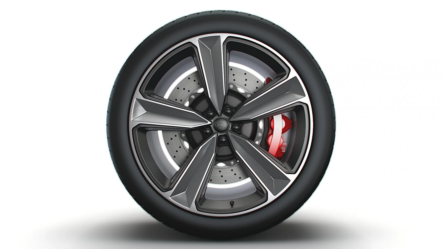 Audi RS5 wheel 3D Model .c4d .max .obj .3ds .fbx .stl .blend 