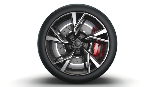 Audi RS6 wheel Model 3D .c4d .max .obj .3ds .fbx .stl .blend 