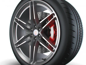 HRE P106 wheels 3D Model
