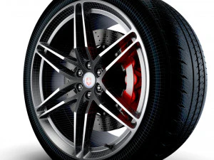 HRE P106 wheels 3D Model