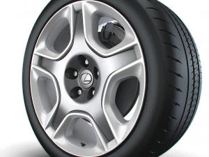 Lexus SC430 2006 wheel 3D Model