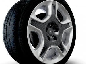 Lexus SC430 2006 wheel 3D Model