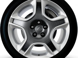 Lexus SC430 2006 wheel 3D Model
