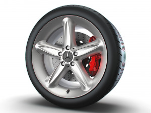 Mercedes Benz 230SL 17d wheel 3D Модель