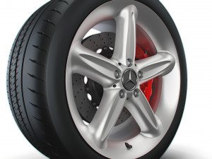 Mercedes Benz 230SL 17d wheel 3D Модель