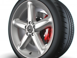Mercedes Benz 230SL 17d wheel 3D Модель