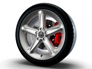 Mercedes Benz 230SL 17d wheel 3D Модель