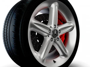 Mercedes Benz 230SL 17d wheel 3D Model