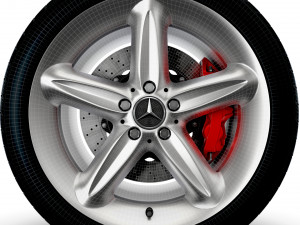 Mercedes Benz 230SL 17d wheel 3D Модель
