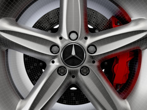 Mercedes Benz 230SL 17d wheel 3D Модель