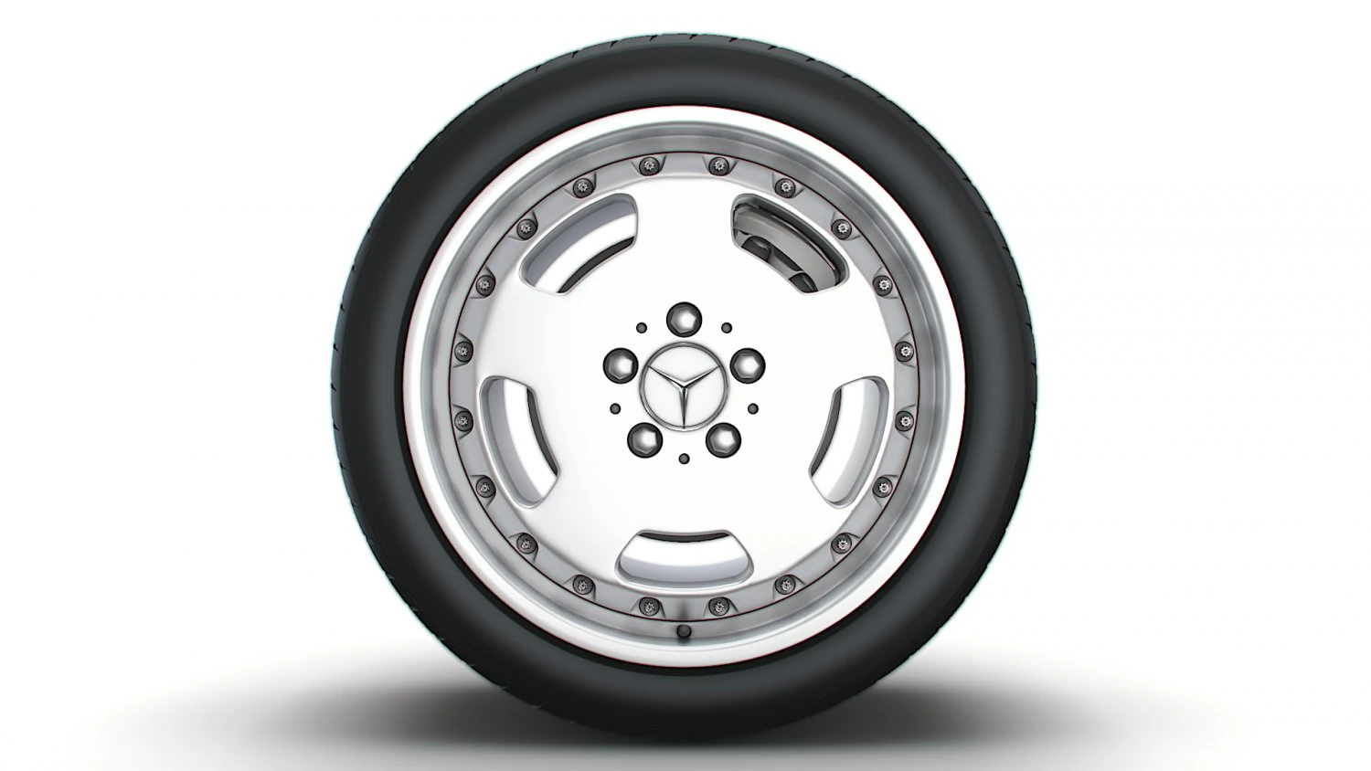 Mercedes Benz AMG Aero II Wheel 3D Model .c4d .max .obj .3ds .fbx .stl .blend 