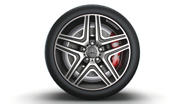 Mercedes Benz AMG G63 wheel Model 3D .c4d .max .obj .3ds .fbx .stl .blend 