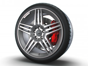 Mercedes Benz AMG wheel 3D Model